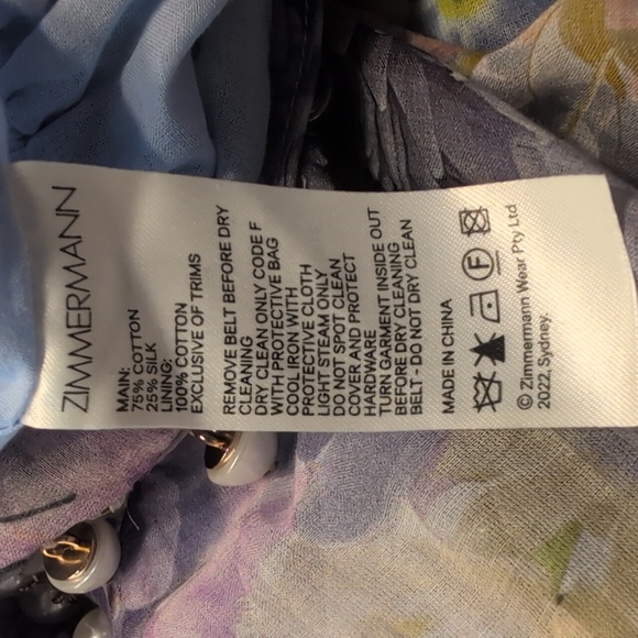 Zimmermann Rhythmic Ruffle Floral Playsuit Romper Size 0/US4 - Picture 15 of 17